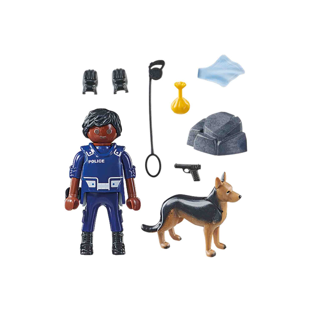 PLAYMOBIL - FIGURINA POLITIST CU CATEL - PLAYMOBIL (PM71162) - Libelula Vesela - Jucarii