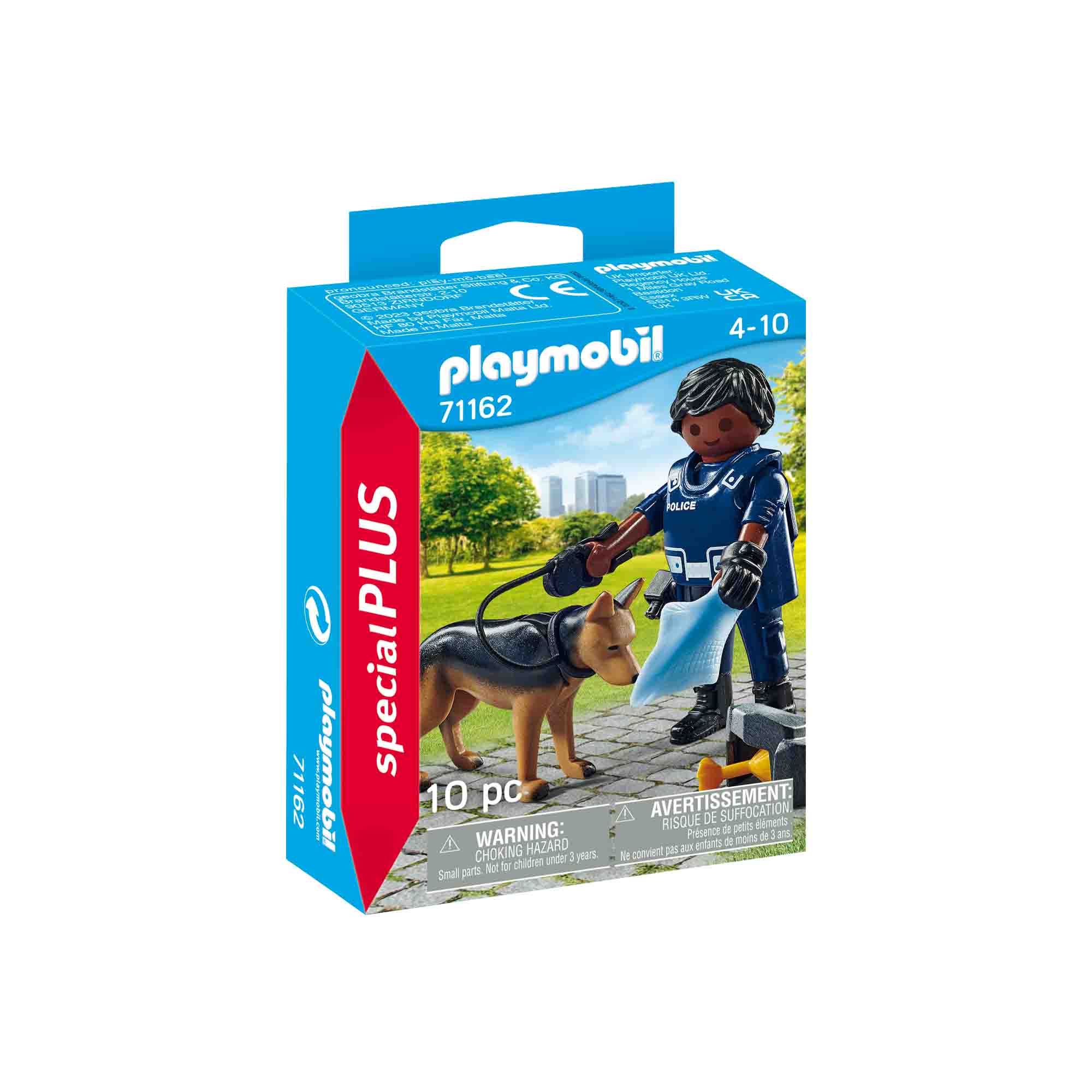 PLAYMOBIL - FIGURINA POLITIST CU CATEL - PLAYMOBIL (PM71162) - Libelula Vesela - Jucarii