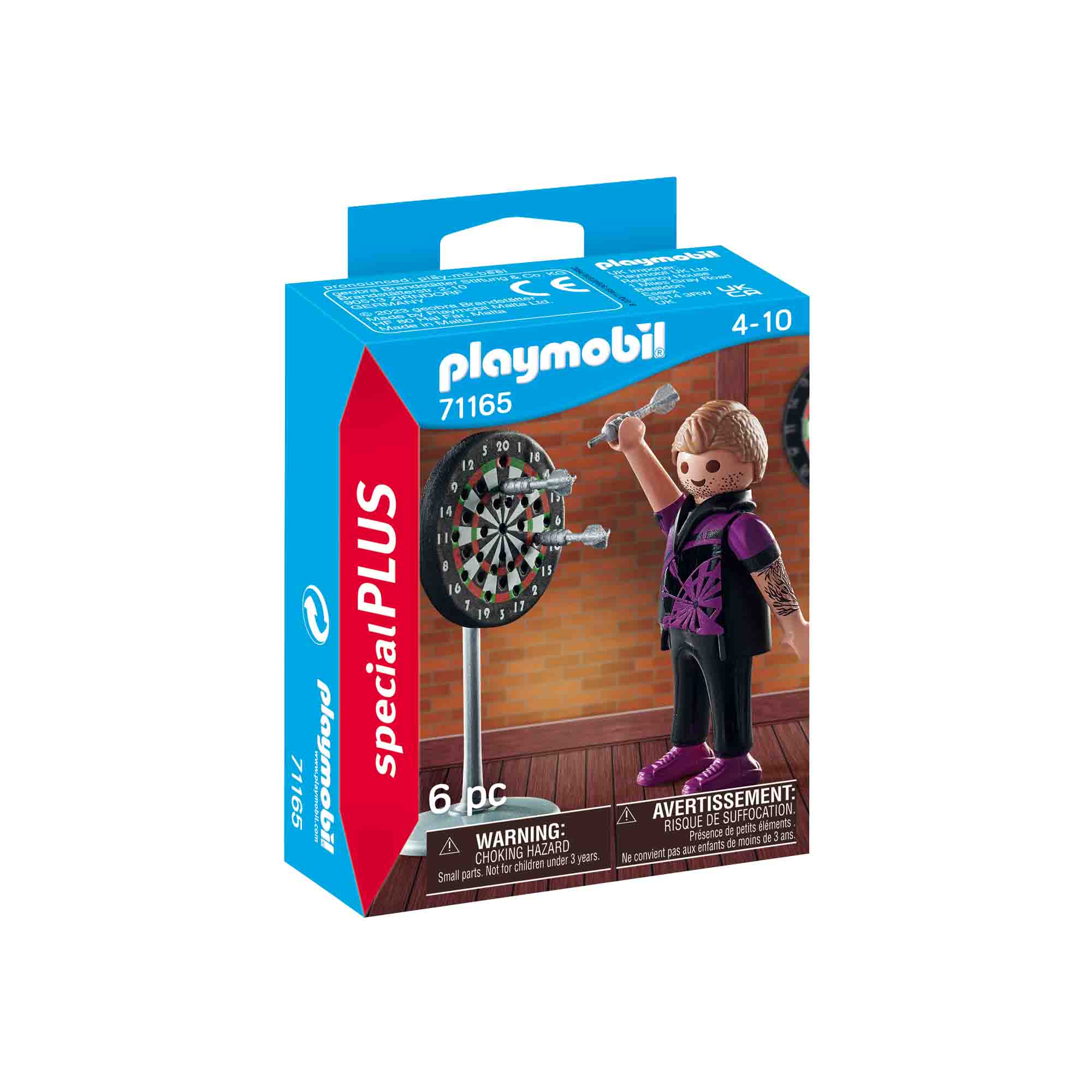 PLAYMOBIL - FIGURINA JUCATOR DE DARTS - PLAYMOBIL (PM71165) - Libelula Vesela - Jucarii