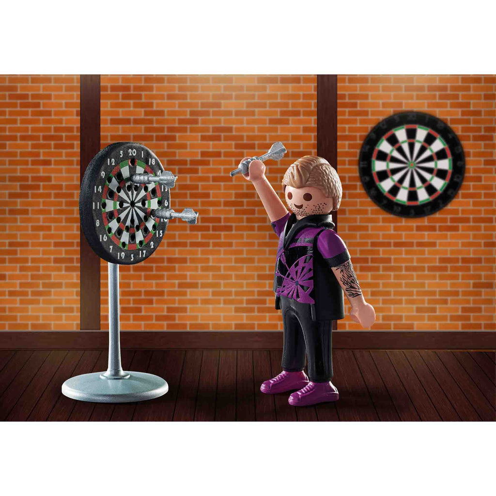 PLAYMOBIL - FIGURINA JUCATOR DE DARTS - PLAYMOBIL (PM71165) - Libelula Vesela - Jucarii