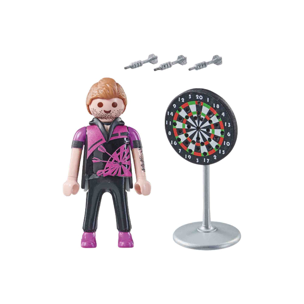 PLAYMOBIL - FIGURINA JUCATOR DE DARTS - PLAYMOBIL (PM71165) - Libelula Vesela - Jucarii