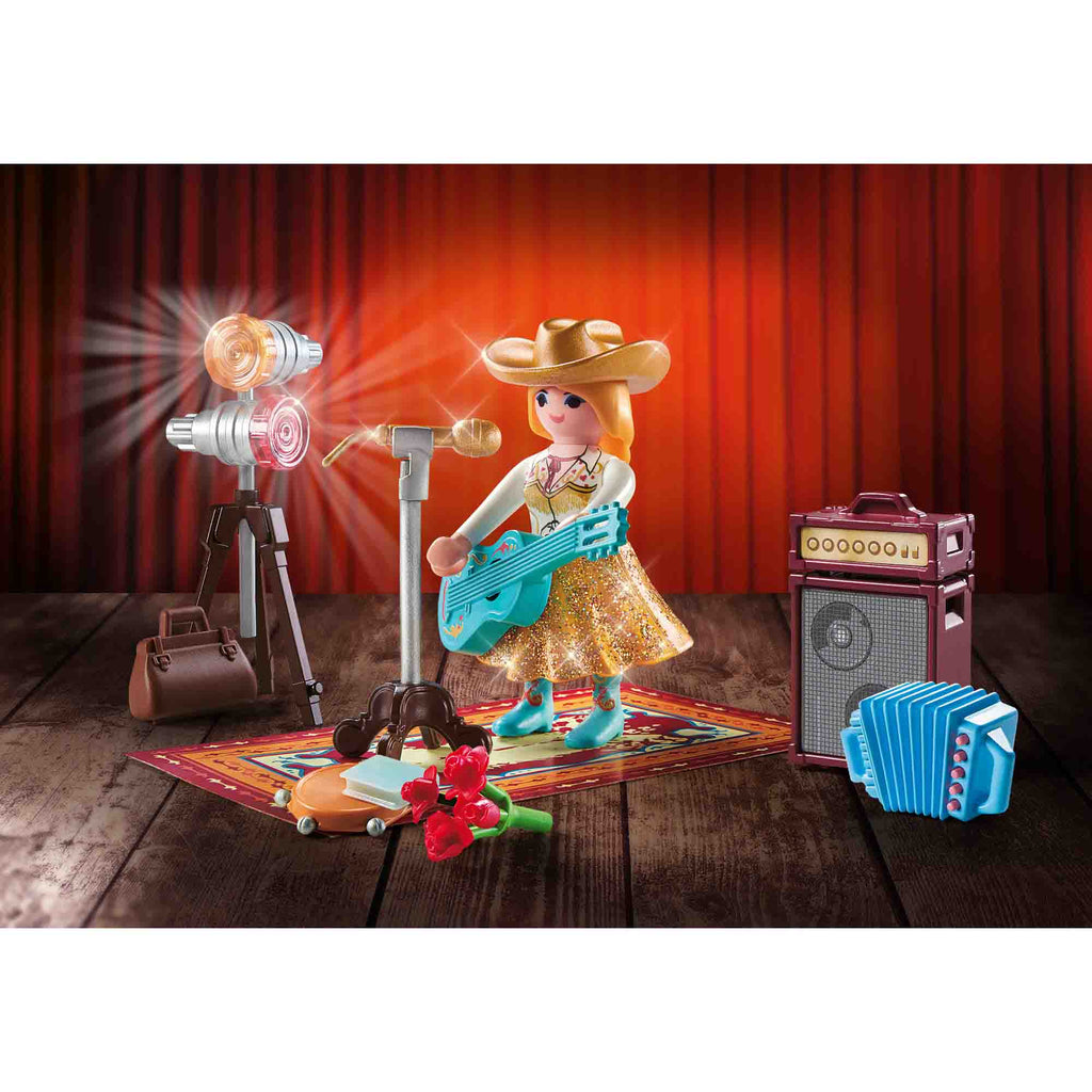 SET CADOU CANTAREATA DE MUZICA COUNTRY - PLAYMOBIL FAMILY FUN (PM71184) - Libelula Vesela - Jucarii