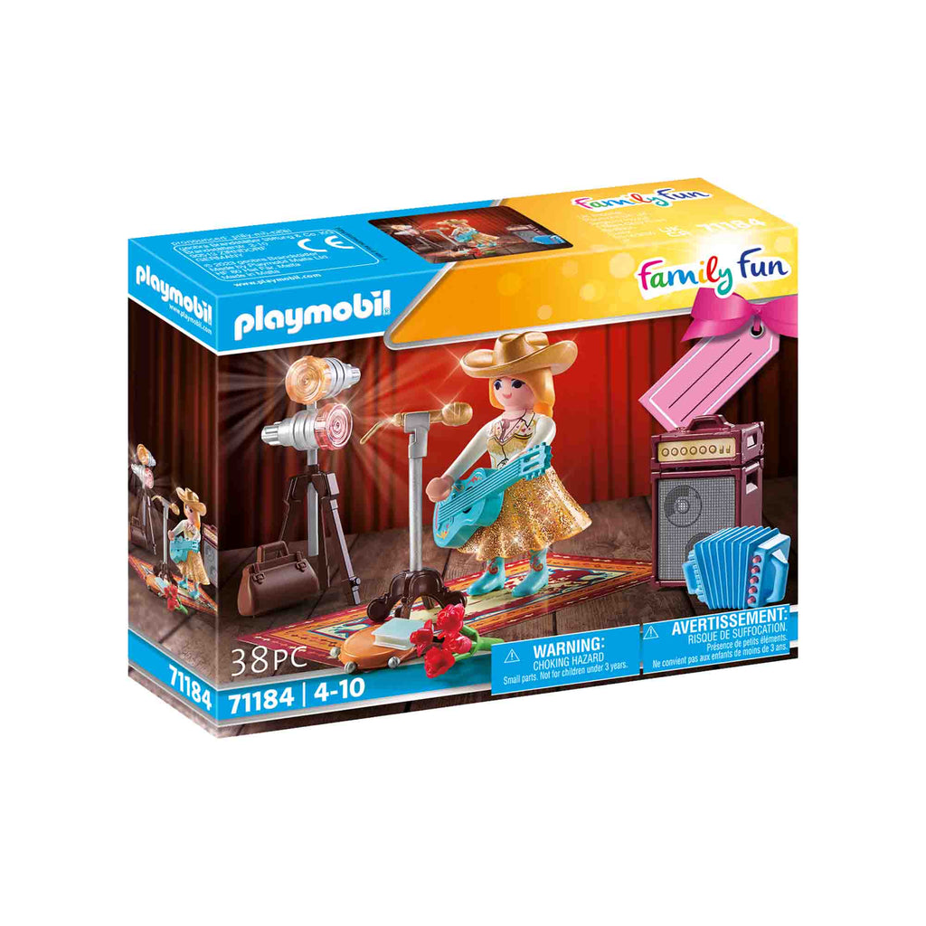 SET CADOU CANTAREATA DE MUZICA COUNTRY - PLAYMOBIL FAMILY FUN (PM71184) - Libelula Vesela - Jucarii