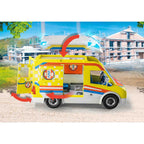 PLAYMOBIL - AMBULANTA GALBENA CU LUMINI SI SUNETE - PLAYMOBIL (PM71202) - Libelula Vesela - Jucarii