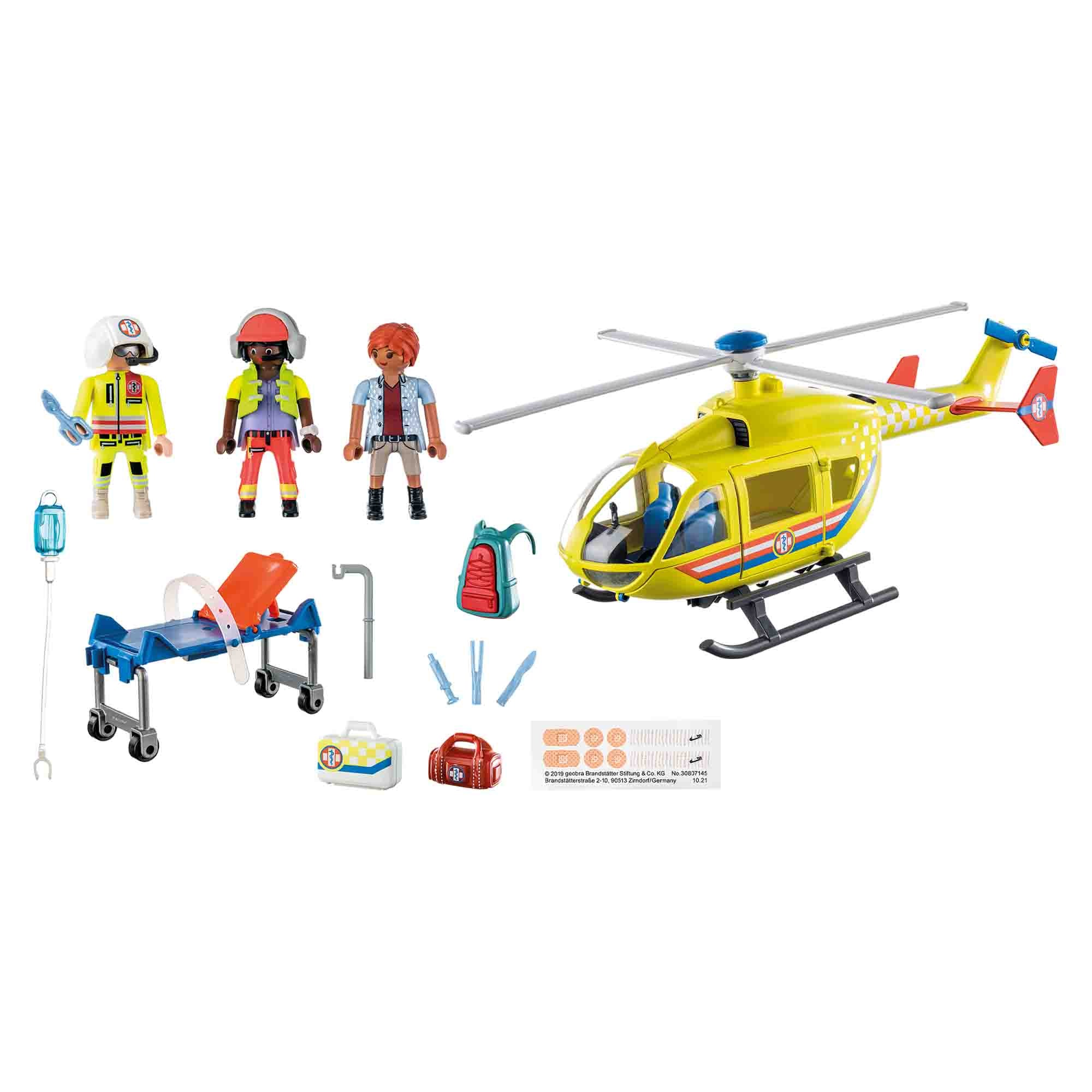 PLAYMOBIL - ELICOPTER GALBEN DE SALVARE - PLAYMOBIL (PM71203) - Libelula Vesela - Jucarii