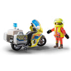 PLAYMOBIL - MOTOCICLETA GALBENA CU LUMINI - PLAYMOBIL (PM71205) - Libelula Vesela - Jucarii