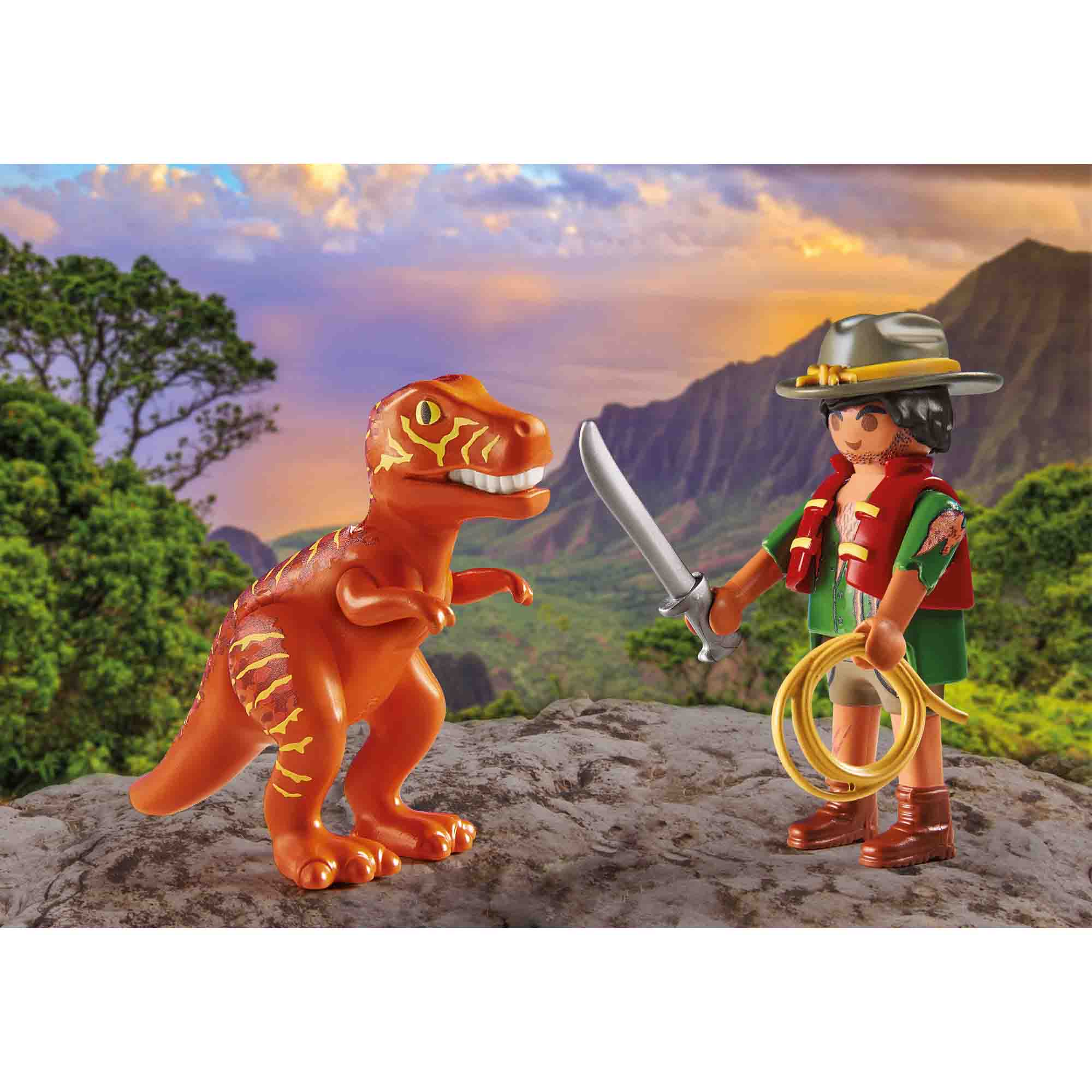 PLAYMOBIL - SET 2 FIGURINE - BANDIT CU T-REX - PLAYMOBIL (PM71206) - Libelula Vesela - Jucarii