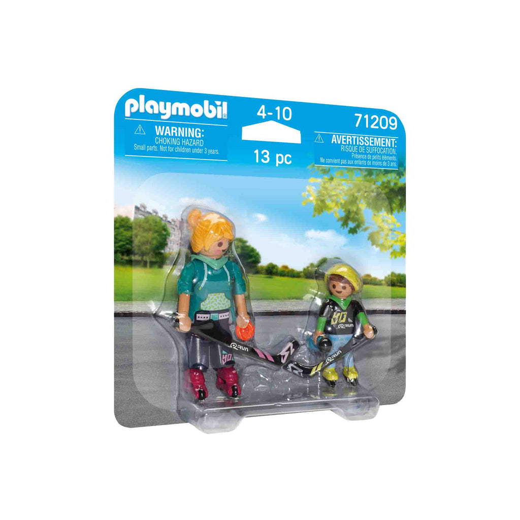 PLAYMOBIL - SET 2 FIGURINE - MAMA SI COPILUL JUCAND HOCHEI - PLAYMOBIL (PM71209) - Libelula Vesela - Jucarii