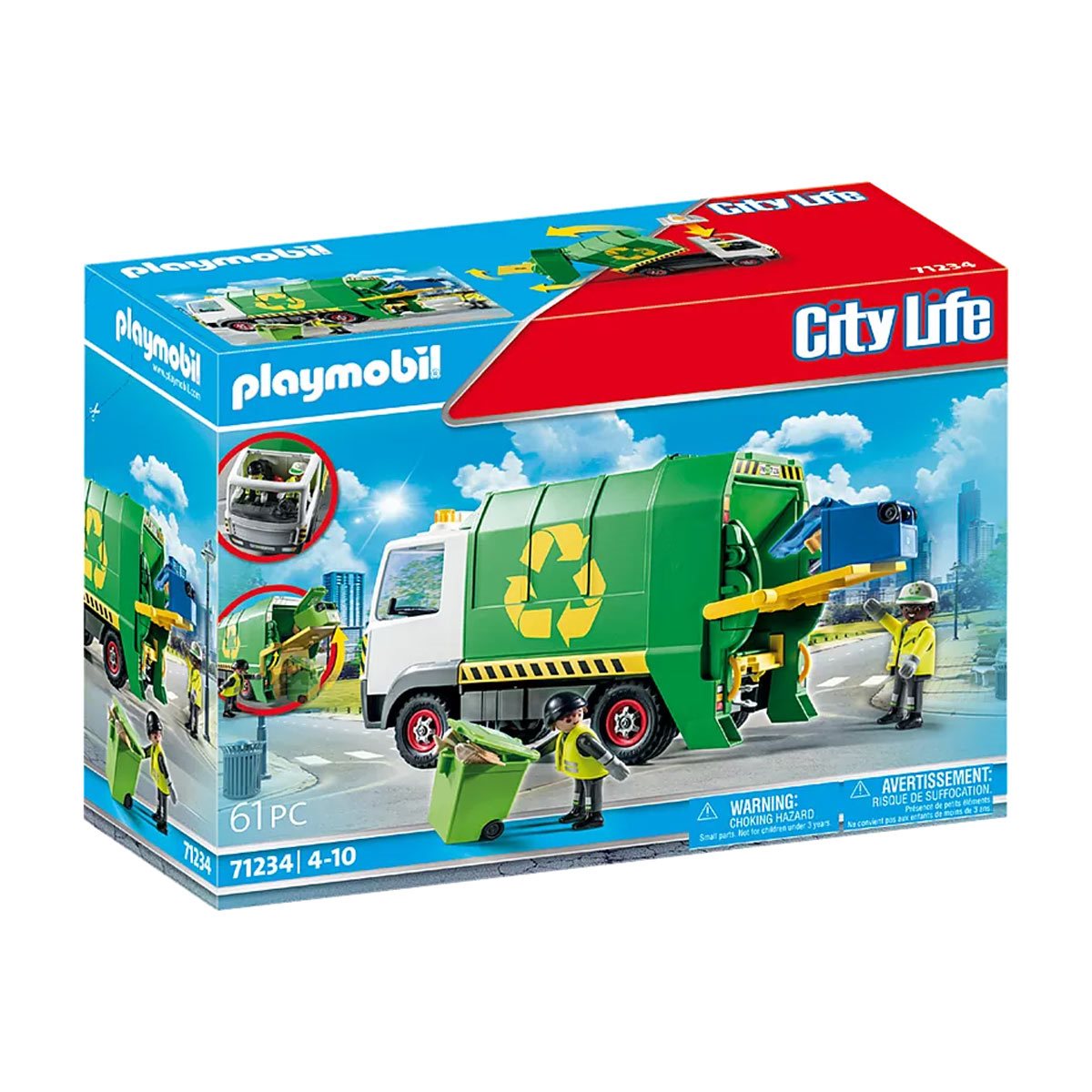 CAMION DE RECICLARE CU ACCESORII - PLAYMOBIL VEHICLES (PM71234) - Libelula Vesela - Jucarii