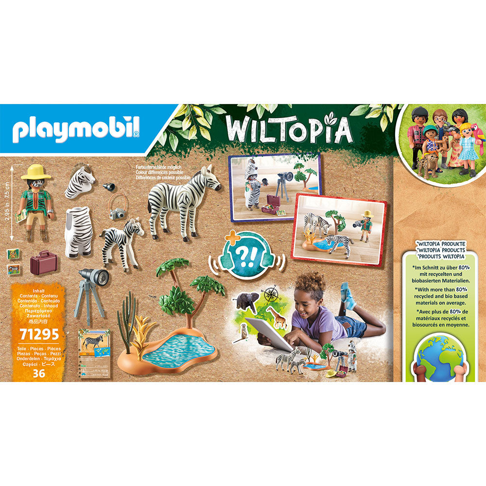 FOTOGRAF SI ZEBRE - PLAYMOBIL WILTOPIA (PM71295) - Libelula Vesela - Jucarii