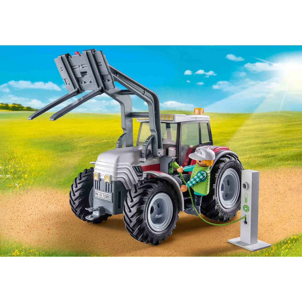 TRACTOR MARE CU ACCESORII - PLAYMOBIL COUNTRY (PM71305) - Libelula Vesela - Jucarii