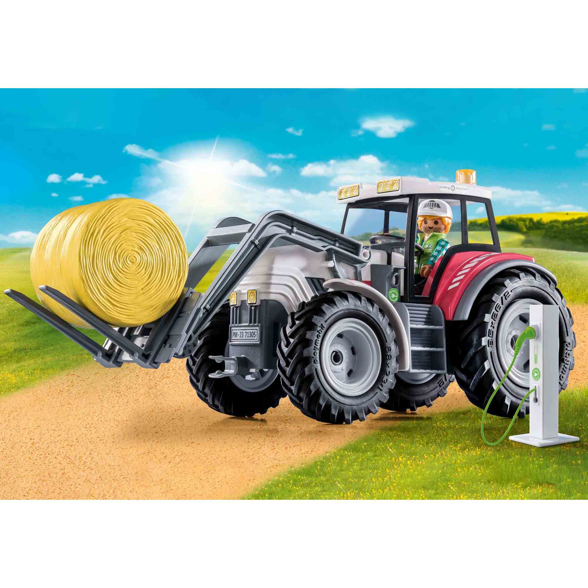 TRACTOR MARE CU ACCESORII - PLAYMOBIL COUNTRY (PM71305) - Libelula Vesela - Jucarii