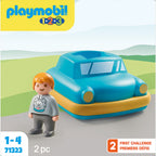 MASINUTA APASA SI MERGE - PLAYMOBIL 1.2.3 (PM71323) - Libelula Vesela - Jucarii