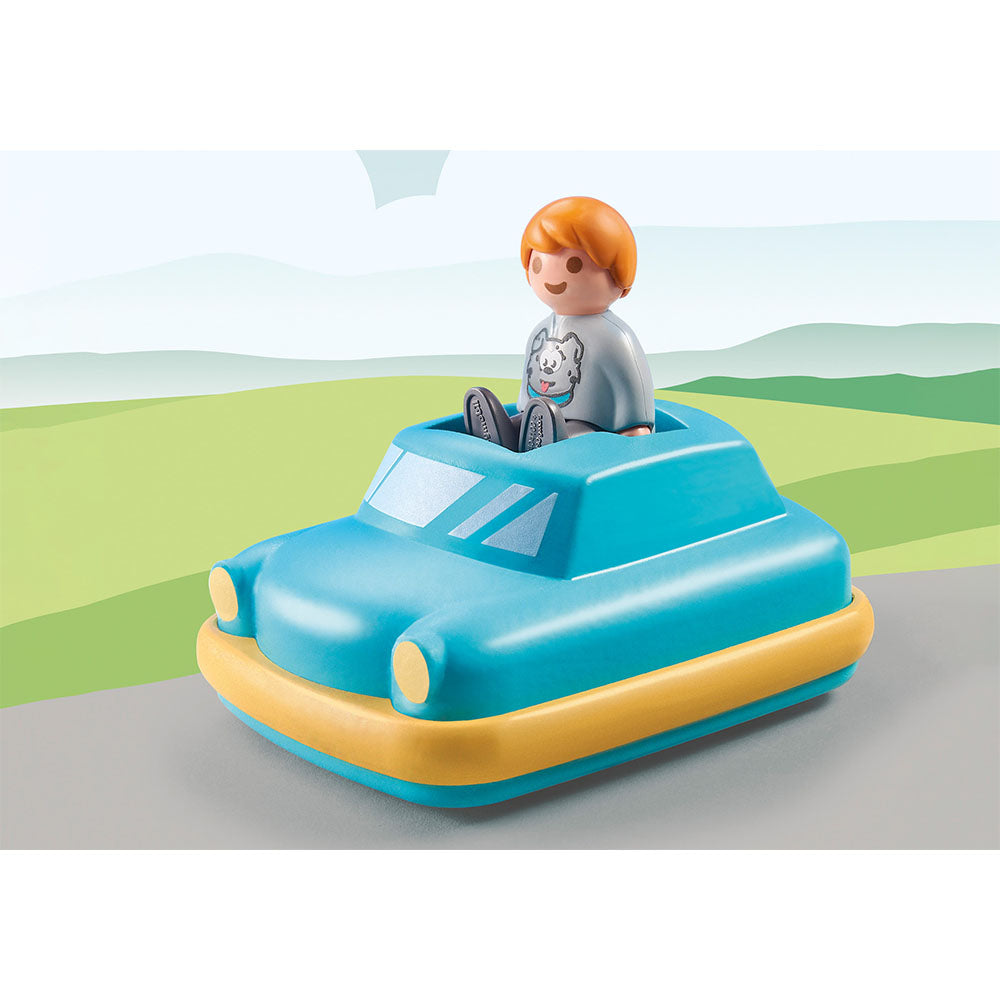MASINUTA APASA SI MERGE - PLAYMOBIL 1.2.3 (PM71323) - Libelula Vesela - Jucarii