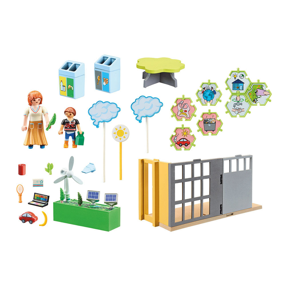 CLASA DE STIINTE CLIMATICE - PLAYMOBIL CITY LIFE (PM71331) - Libelula Vesela - Jucarii