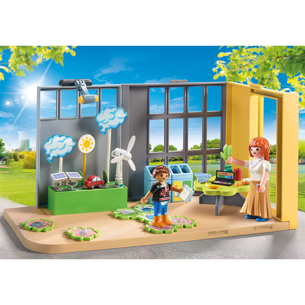 CLASA DE STIINTE CLIMATICE - PLAYMOBIL CITY LIFE (PM71331) - Libelula Vesela - Jucarii