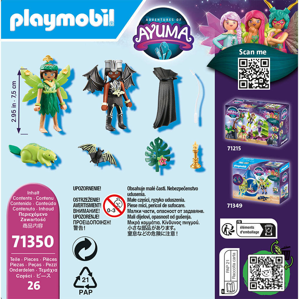 FOREST FAIRY SI BAT FAIRY CU ANIMALUTE - PLAYMOBIL ADVENTURES OF AYUMA (PM71350) - Libelula Vesela - Jucarii