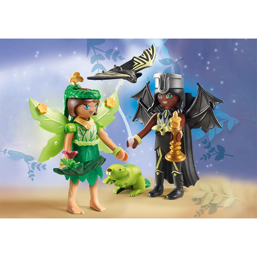FOREST FAIRY SI BAT FAIRY CU ANIMALUTE - PLAYMOBIL ADVENTURES OF AYUMA (PM71350) - Libelula Vesela - Jucarii