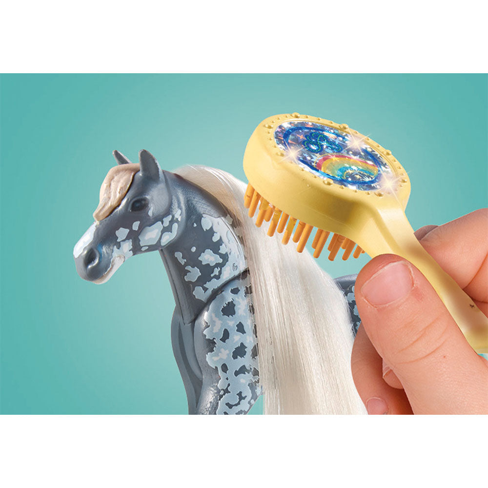 GRAJD CU AMELIA SI CALUTUL WHISPER - PLAYMOBIL HORSES OF WATERFALL (PM71353) - Libelula Vesela - Jucarii