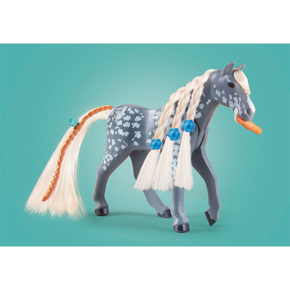 GRAJD CU AMELIA SI CALUTUL WHISPER - PLAYMOBIL HORSES OF WATERFALL (PM71353) - Libelula Vesela - Jucarii