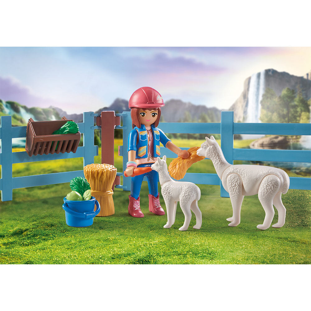 GRAJD CU AMELIA SI CALUTUL WHISPER - PLAYMOBIL HORSES OF WATERFALL (PM71353) - Libelula Vesela - Jucarii