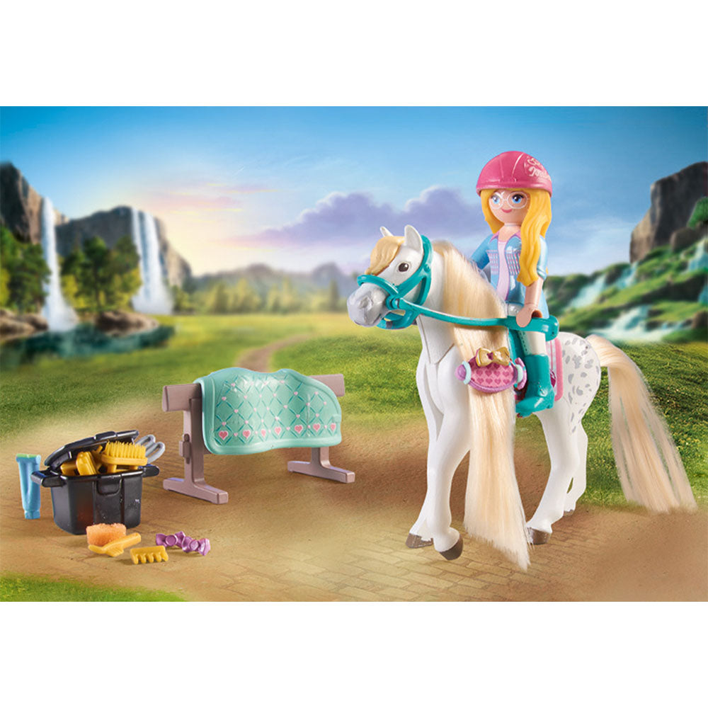 SPALATORIE CU ISABELLA SI CALUTUL LIONESS - PLAYMOBIL HORSES OF WATERFALL (PM71354) - Libelula Vesela - Jucarii