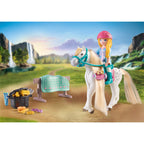 SPALATORIE CU ISABELLA SI CALUTUL LIONESS - PLAYMOBIL HORSES OF WATERFALL (PM71354) - Libelula Vesela - Jucarii