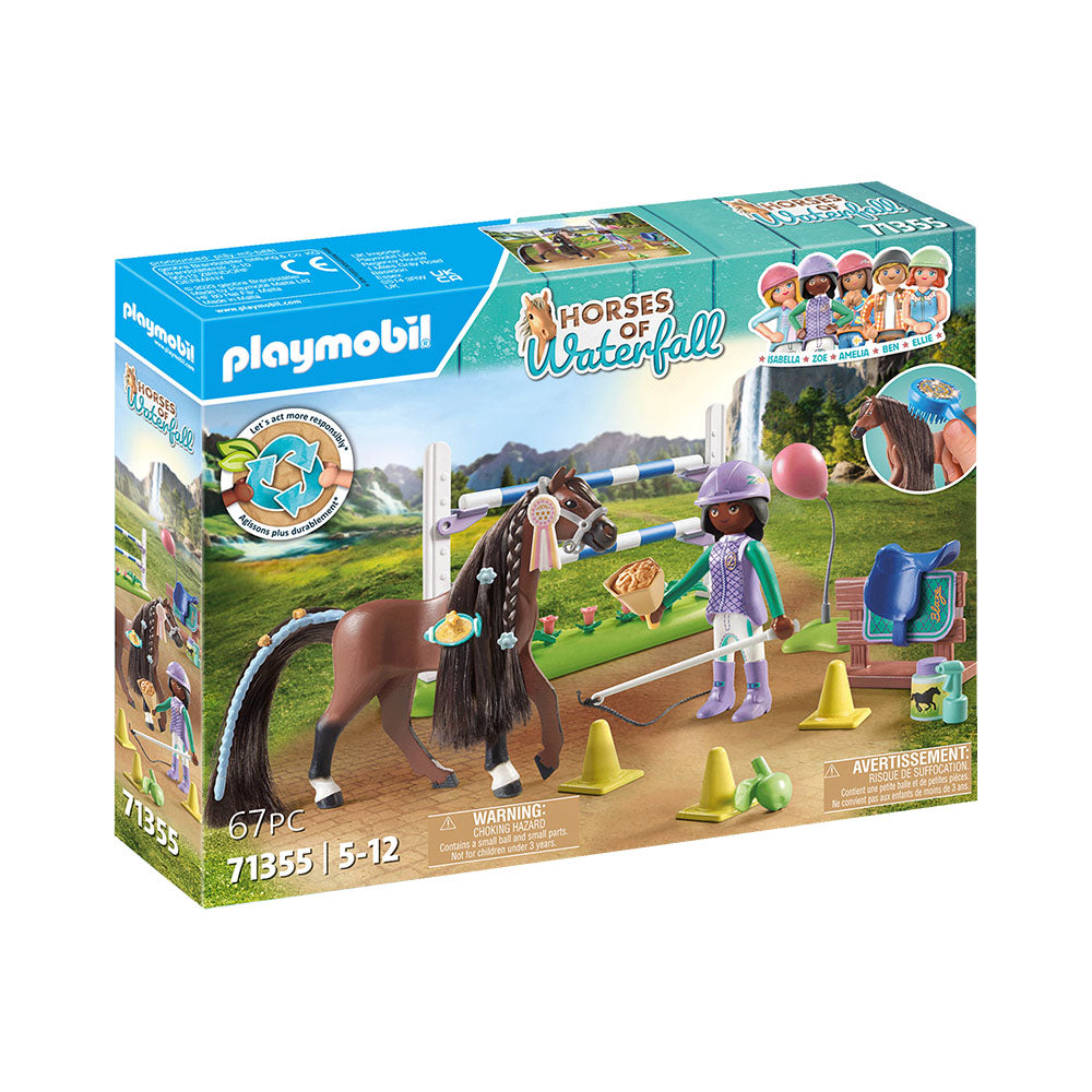 ARENA CU ZOE SI CALUTUL BLAZE - PLAYMOBIL HORSES OF WATERFALL (PM71355) - Libelula Vesela - Jucarii