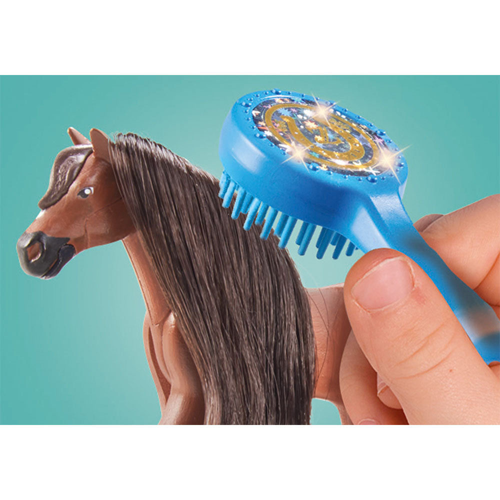 ARENA CU ZOE SI CALUTUL BLAZE - PLAYMOBIL HORSES OF WATERFALL (PM71355) - Libelula Vesela - Jucarii