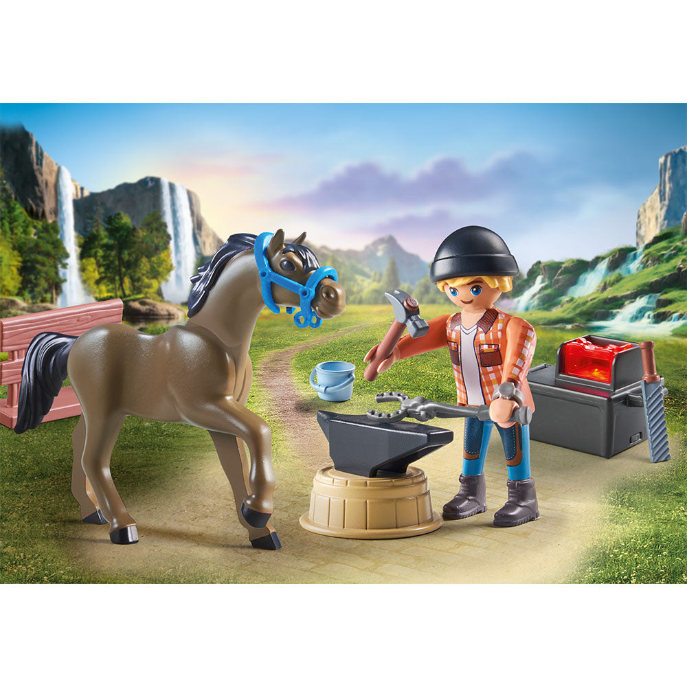 POTCOVAR CU CALUT - PLAYMOBIL HORSES OF WATERFALL (PM71357) - Libelula Vesela - Jucarii