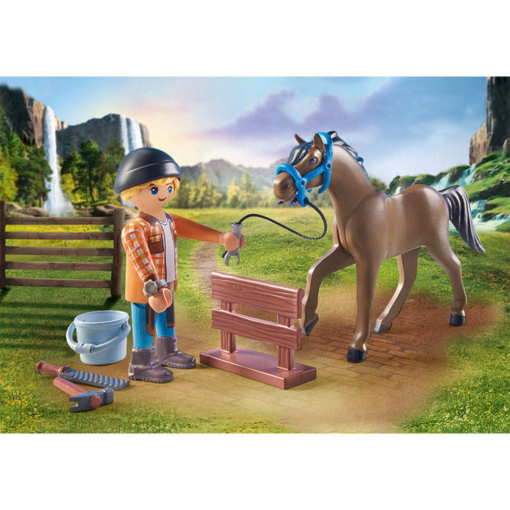 POTCOVAR CU CALUT - PLAYMOBIL HORSES OF WATERFALL (PM71357) - Libelula Vesela - Jucarii