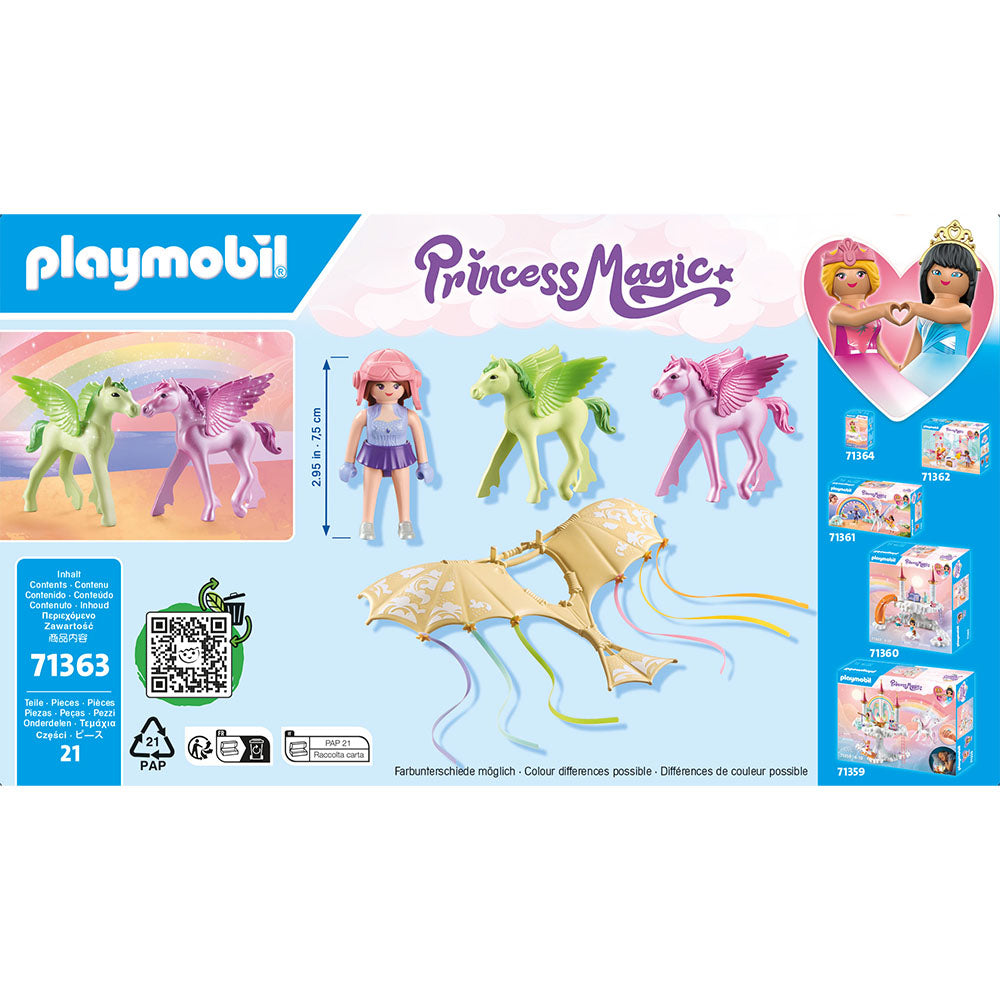 CALATORIE CU PEGASUS PRINTRE NORI - PLAYMOBIL PRINCESS MAGIC (PM71363) - Libelula Vesela - Jucarii