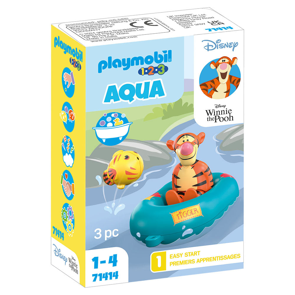 PLIMBARE CU BARCA GONFLABILA A LUI TIGGER - PLAYMOBIL 1.2.3 AQUA & DISNEY (PM71414) - Libelula Vesela - Jucarii