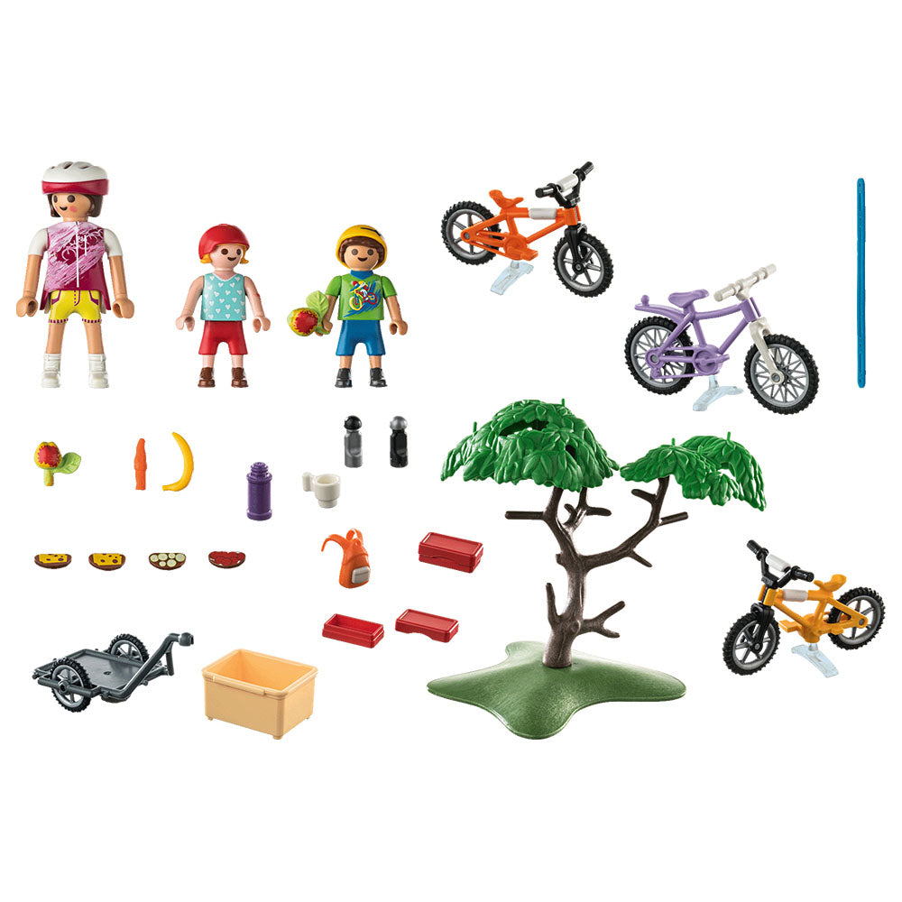 TUR IN MUNTI CU BICICLETA - PLAYMOBIL FAMILY FUN - CAMPING - (PM71426) - Libelula Vesela - Jucarii