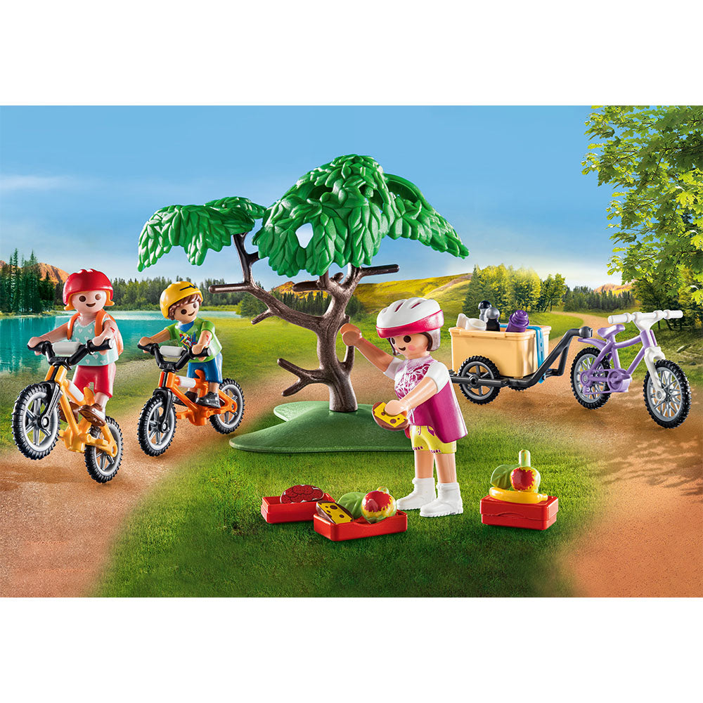 TUR IN MUNTI CU BICICLETA - PLAYMOBIL FAMILY FUN - CAMPING - (PM71426) - Libelula Vesela - Jucarii