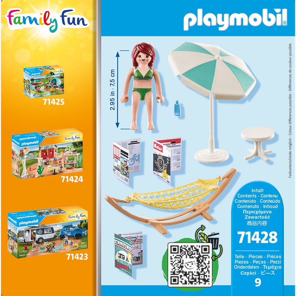 FEMEIE IN HAMAC - PLAYMOBIL FAMILY FUN - CAMPING - (PM71428) - Libelula Vesela - Jucarii