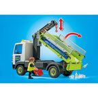 CAMION DE RECICLARE STICLA CU CONTAINER - PLAYMOBIL CITY ACTION - CITY CLEANING - (PM71431) - Libelula Vesela - Jucarii