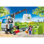 CAMION DE RECICLARE STICLA CU CONTAINER - PLAYMOBIL CITY ACTION - CITY CLEANING - (PM71431) - Libelula Vesela - Jucarii