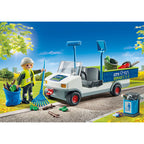 MATURATOR DE STRAZI CU VEHICUL - PLAYMOBIL CITY ACTION - CITY CLEANING - (PM71433) - Libelula Vesela - Jucarii