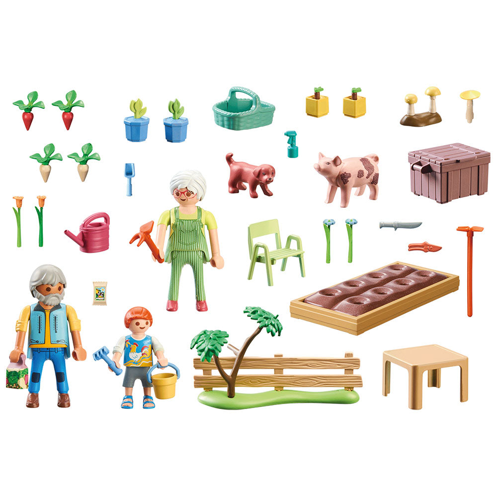 GRADINA DE LEGUME SI BUNICI - PLAYMOBIL COUNTRY (PM71443) - Libelula Vesela - Jucarii