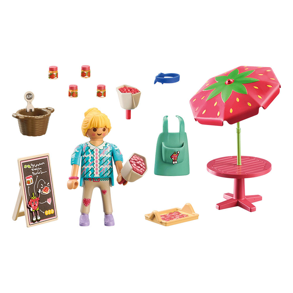 STAND PENTRU VANZARE DE GEMURI - PLAYMOBIL COUNTRY (PM71445) - Libelula Vesela - Jucarii