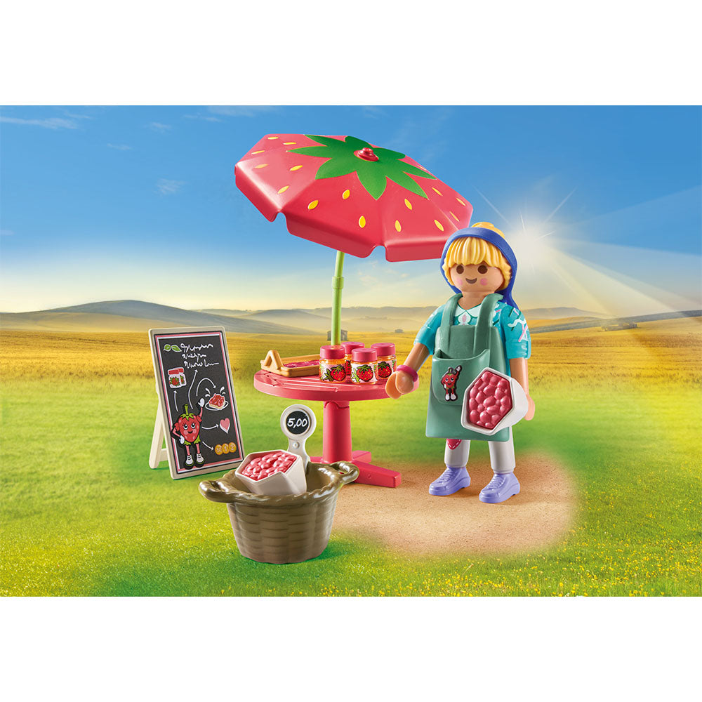 STAND PENTRU VANZARE DE GEMURI - PLAYMOBIL COUNTRY (PM71445) - Libelula Vesela - Jucarii