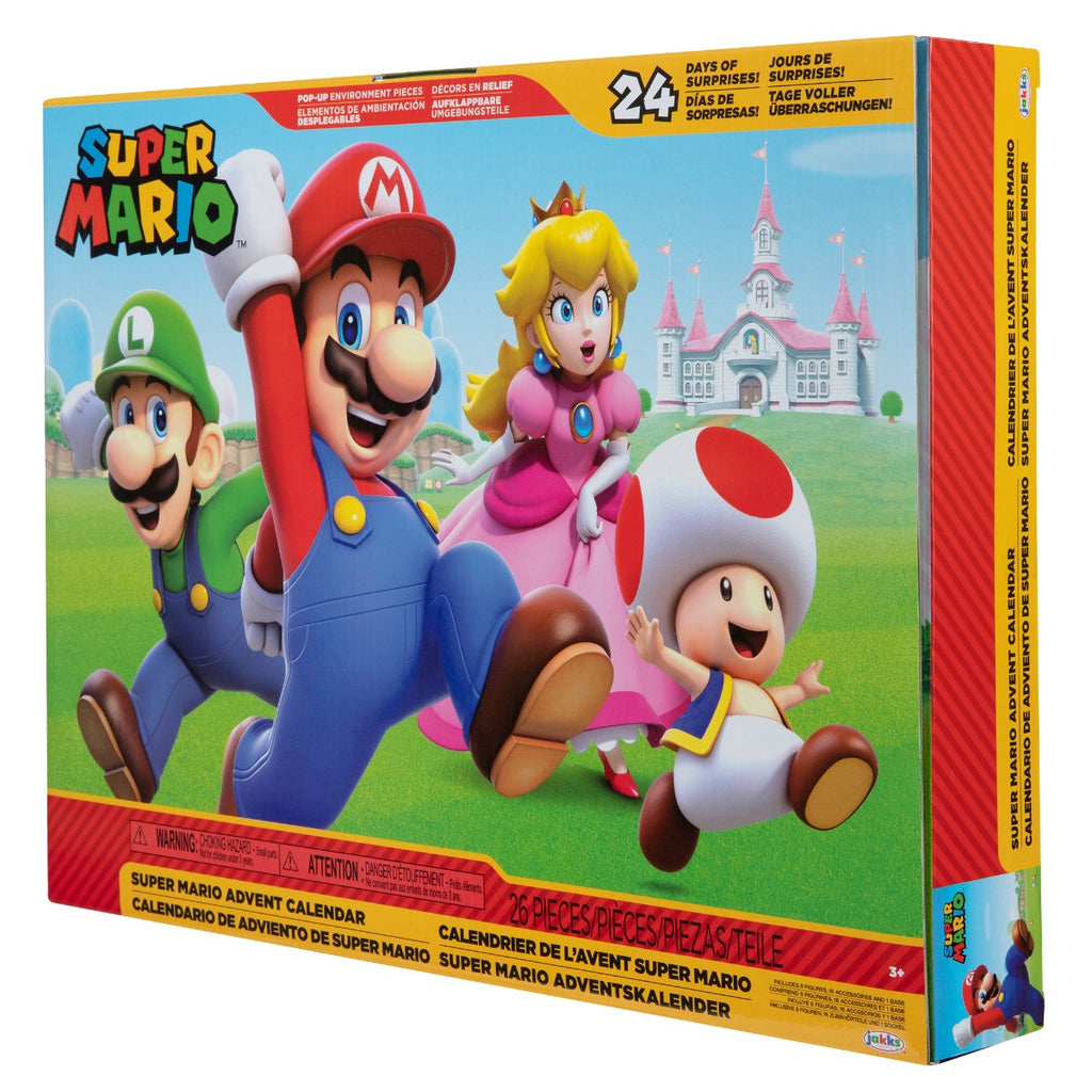 NINTENDO MARIO - CALENDAR CU SURPRIZE, REGATUL CIUPERCILOR - JAKKS PACIFIC (411354) - Libelula Vesela - Jucarii