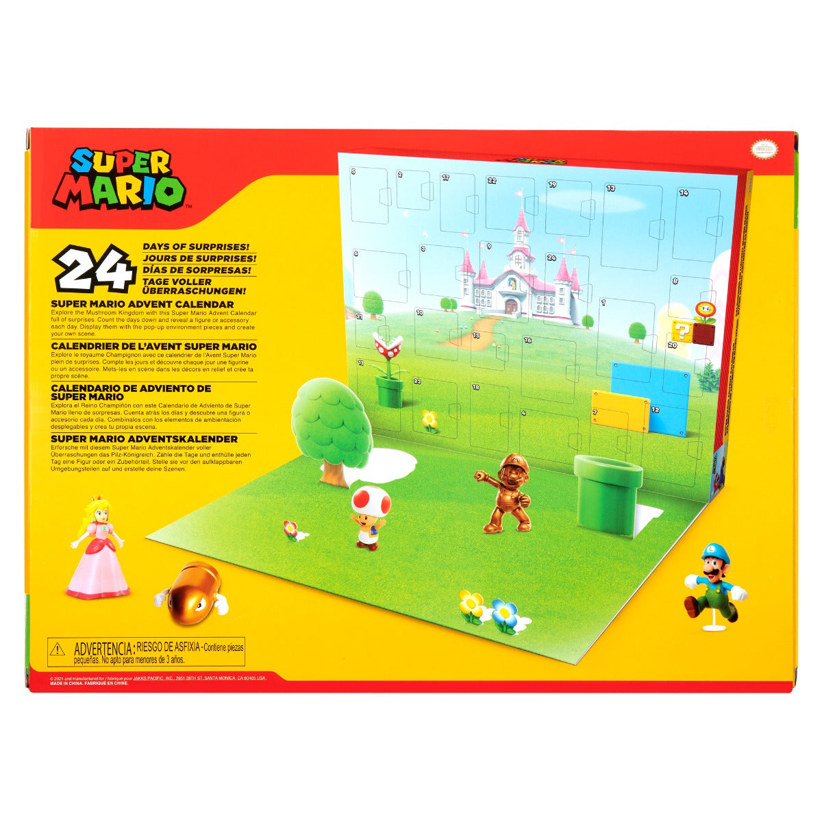 NINTENDO MARIO - CALENDAR CU SURPRIZE, REGATUL CIUPERCILOR - JAKKS PACIFIC (411354) - Libelula Vesela - Jucarii