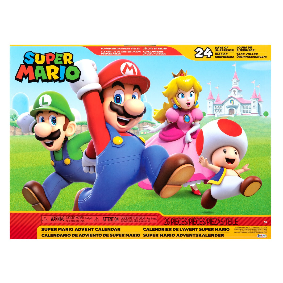 NINTENDO MARIO - CALENDAR CU SURPRIZE, REGATUL CIUPERCILOR - JAKKS PACIFIC (411354) - Libelula Vesela - Jucarii