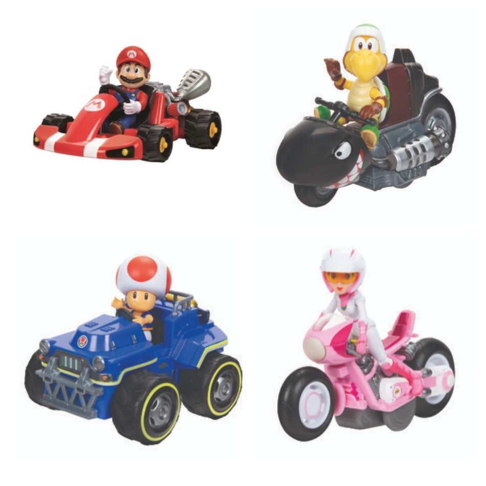 SUPER MARIO BROS MOVIE - FIGURINA CU KART, 6CM, DIVERSE MODELE - JAKKS PACIFIC (417214) - Libelula Vesela - Jucarii