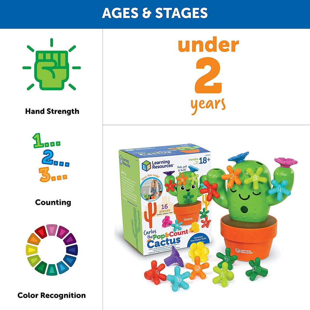 JOC DE POTRIVIRE CU NUMERE - CACTUSUL CARLOS - LEARNING RESOURCES (LER9125) - Libelula Vesela - Jucarii