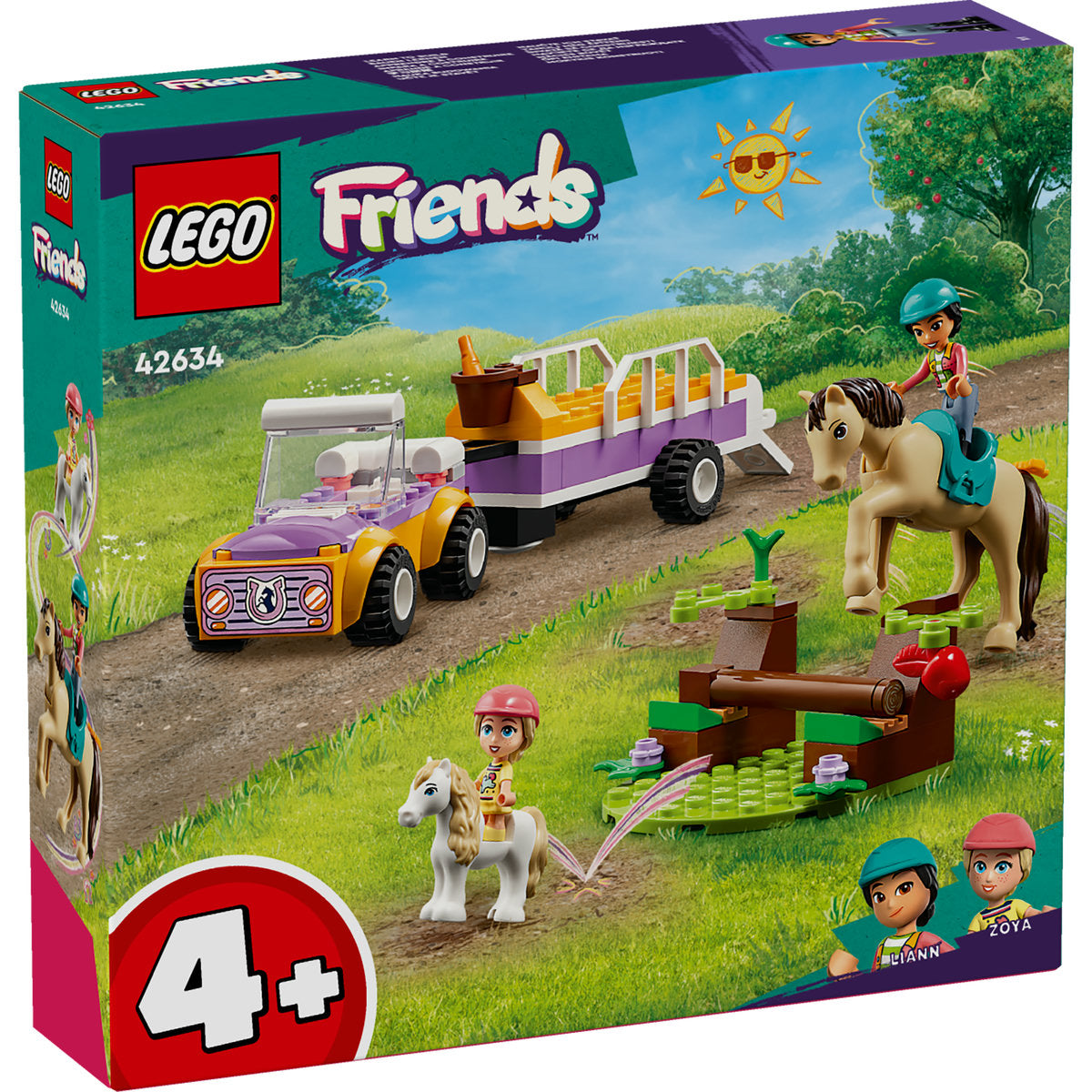 REMORCA CU PONEI SI CAL - LEGO FRIENDS - LEGO (42634) - Libelula Vesela - Jucarii