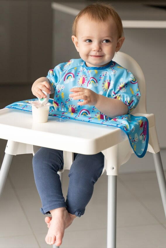 BAVETA MANECI SCURTE CU VENTUZE - NORISORI PUFOSI - TIDY TOT (SSCCSR) - Libelula Vesela - Puericultura