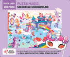 PUZZLE MAGIC - SECRETELE UNICORNILOR (100 PIESE) - CHALK AND CHUCKLES (CCPPL088) - Libelula Vesela - Jucarii